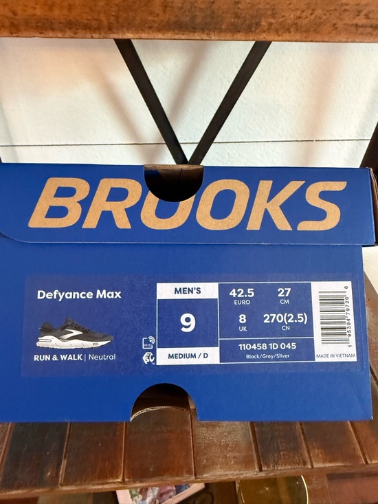 Brooks Defyance Max Run/Walk Shoes Men’s Black Size 9 New in Box main image 5